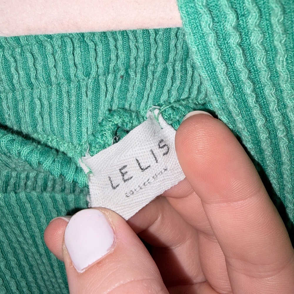 Le Lis Turquoise Ribbed Jumpsuit - Picture 2 of 3